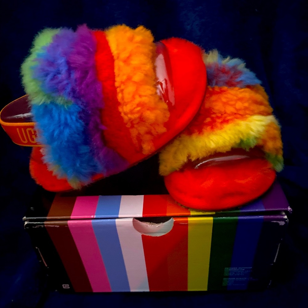 Baby Ugg Yeah Fur Slippers with box